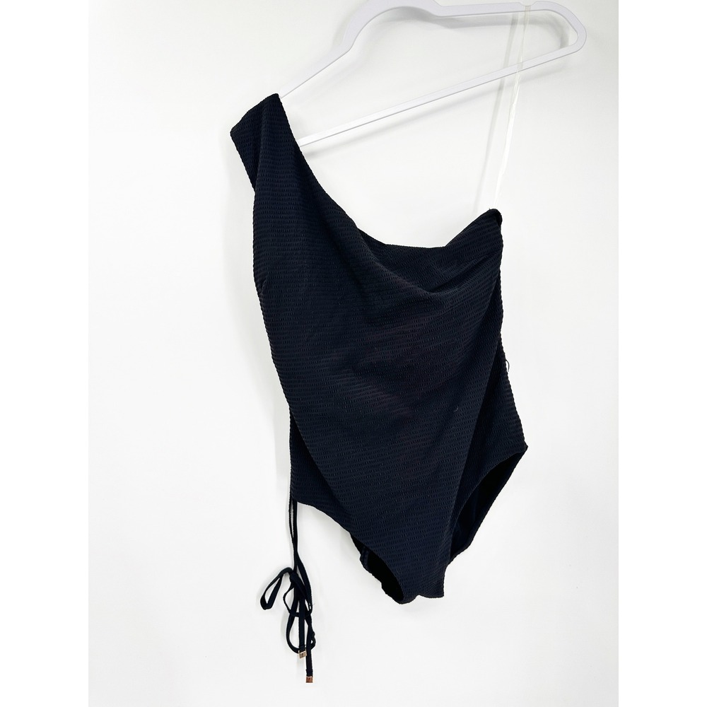 Sea Level Swim Messina One Piece 12 Black One Shoulder Swimsuit - Picture 2 of 6